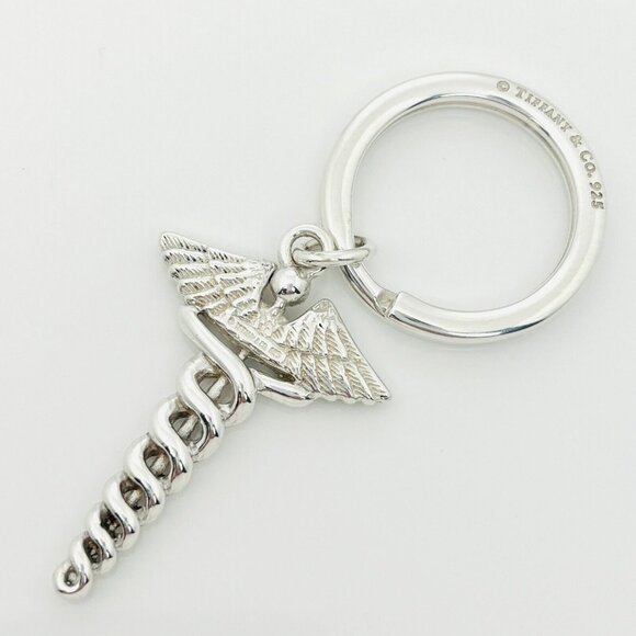 Tiffany & Co. Other - Tiffany & Co Caduceus Key Ring in Sterling Silver Doctor Keyring Keychain